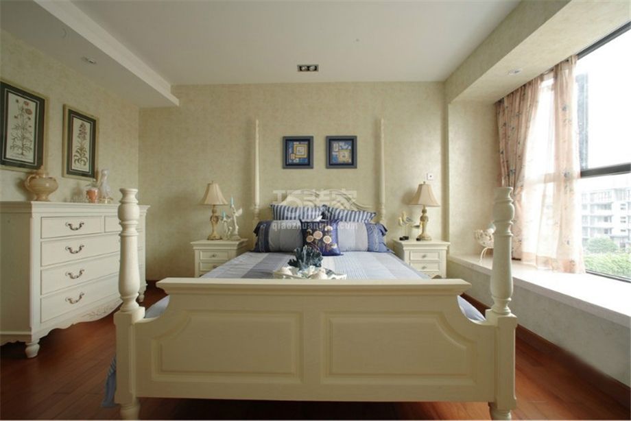 卧室-龙湖香醍125平美式风格设计方案